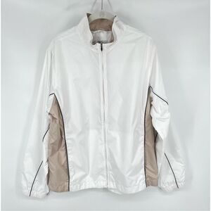 FootJoy Performance Water resist Windbreaker FullZip Jacket Women Size Large EUC